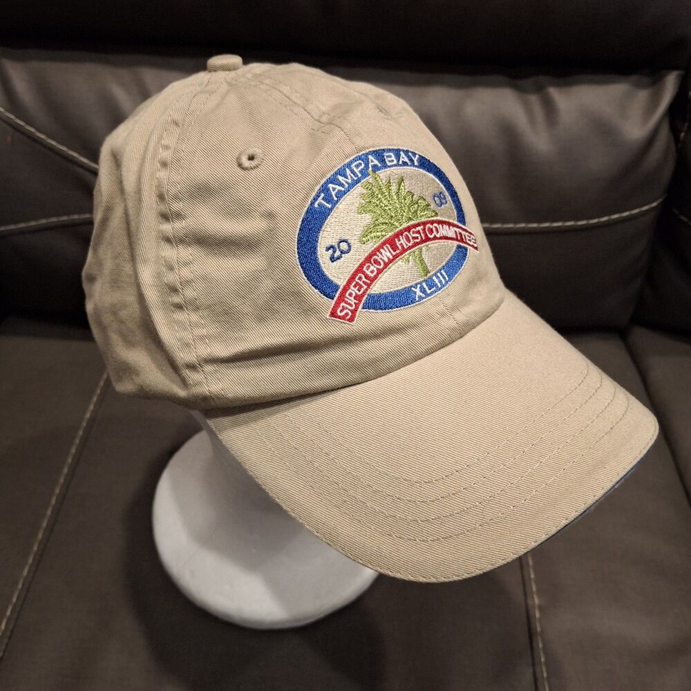Tampa Bay 2009 SuperBowl XLlll 43 Host Committee Tan Adjustable Hat
